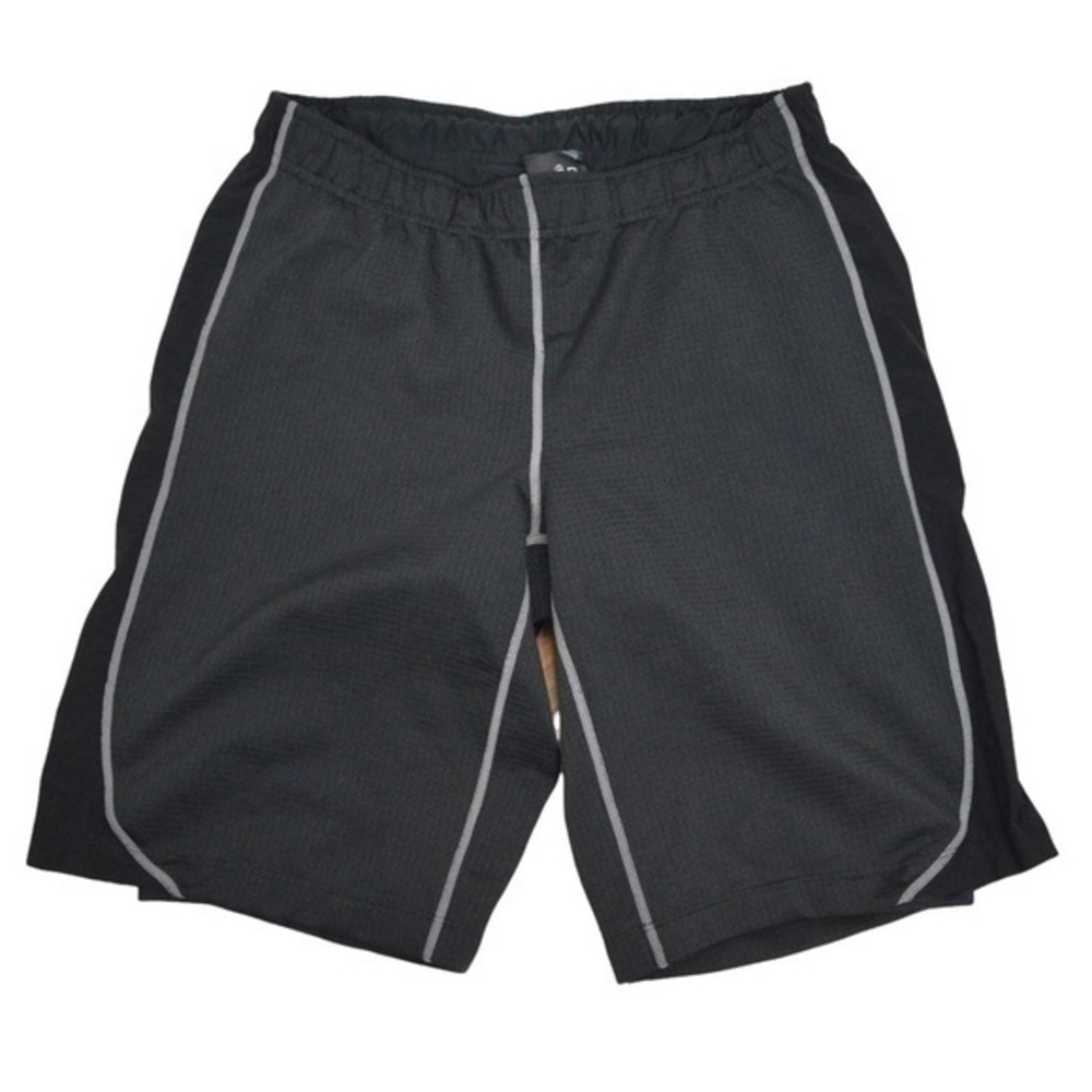 QOR Men’s Padded Cycling Shorts, Deep Charcoal‎ Gray/Black - Size Small